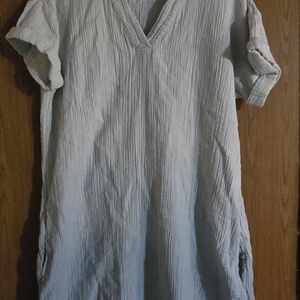 Wonderly Ombre Blue Knit Top/Dress/Cover Up